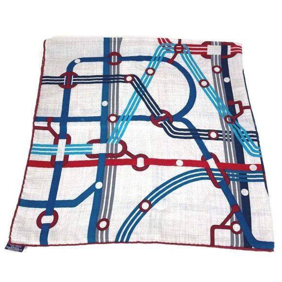 HERMES Pocket Soy Carre 100 H Carre100H Large Shawl Stole Scarf gray/Multicolore - Picture 3 of 16